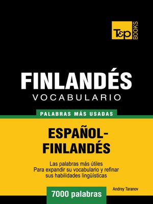 cover image of Vocabulario Español-Finlandés